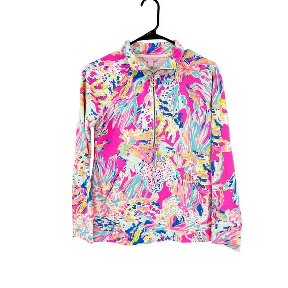 Lilly Pulitzer UPF 50+ Skipper Half Zip Popover in Sunken Treasure Size XS - Picture 1 of 5
